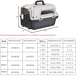 Cage de <span class=keywords><strong>transport</strong></span> pour animaux de compagnie, approuvée par les compagnies aériennes, <span class=keywords><strong>en</strong></span> plastique, carrée, respirante, portable, avec bouton, pour petits animaux - Product Image 6