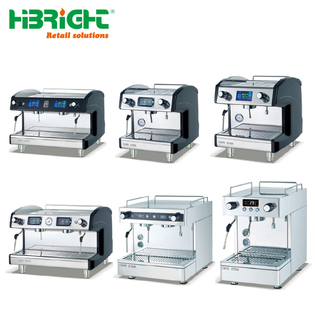 Commercial Electric Italian-Style Countertop Espresso Coffee Machine Stainless Steel Semi-Automatic 2 Groups for Catering Use