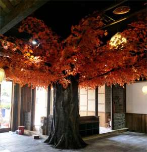 Arbre artificiel <span class=keywords><strong>en</strong></span> fibre <span class=keywords><strong>de</strong></span> verre vert/automne, érable, topiaire, plante décorative <span class=keywords><strong>en</strong></span> vente - Product Image 3