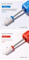 5 pièces manucure perceuse électrique accessoire carbure de tungstène polisseuse à ongles Bit 3/32 taille différentes couleurs épaisseur céramique
