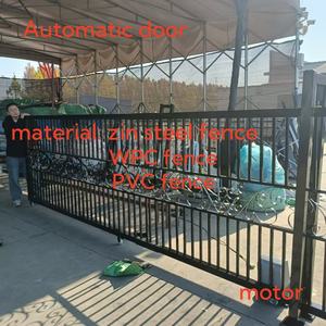 Clôture de sécurité en acier au zinc en gros d'usine galvanisée noire enduite de puissance personnalisable palissade de jardin clôture de cour modélisation 3D - Product Image 5