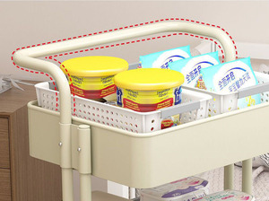 이동식 선반 주방 수납 선반 거실 간식 트롤리 다기능 욕실 침대 옆 보관 선반 - Product Image 5