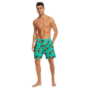 Maillot de bain une pièce imprimé léopard personnalisé pour homme, short de bain, maillot de bain de vacances, couleurs arc-en-ciel, poches latérales, bikini animal gingham pour adultes - Product Image 4