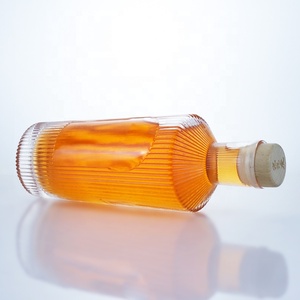 Vente en gros d'étiquette personnalisable bouteille en verre de 500ml 700ml 750ml Gin Whisky Rhum Tequila Vodka bouteille en verre avec liège - Product Image 2