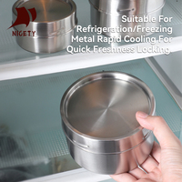 Kiler Düzenleyici Paslanmaz Çelik 304 Hava Geçirmez Gıda Saklama Kavanozları İstiflenebilir Metal Kaplar Baharat Atıştırmalık Kuru Gıdalar için