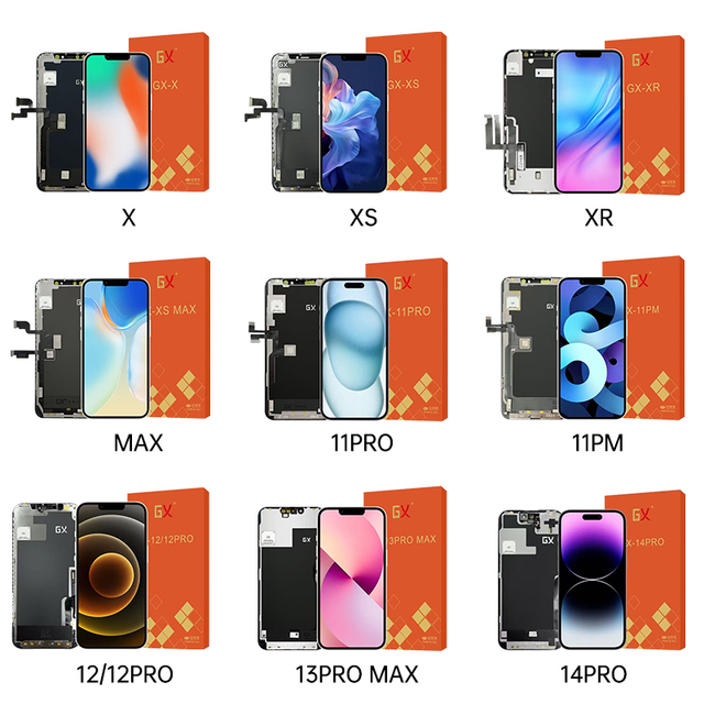 Original Screen for iphone X XR XS MAX 11 12 13 14 15 16 Pro Lcd Replacement Assembly for iphone 5 6 7 8 Plus Screen Display Lcd