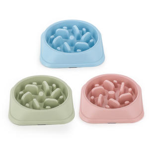 Fabricante por atacado de plástico embalado em caixa de cor portátil bacia do cão alimentador lento - Product Image 2