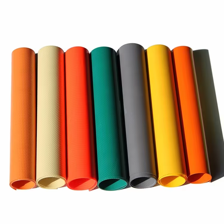 High Quality Wholesale Durable Industrial Fabric 500g PVC Canvas Tarpaulin Waterproof Polyester Vinyl Coated Fabric