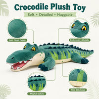 Muñeco de cocodrilo grande de fábrica, juguetes de peluche personalizados, muñecos de peluche grandes, llaveros de peluche para niños