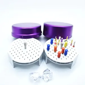 Dental 72 Holes Endo Files Holder Dental Autoclave Disinfection <b>Box</b> <b>Metal</b> Sterilizer Case Burs For Oral Care <b>Tools</b> - Product Image 3