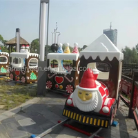 Tour de train de voie de Noël de style de station de vacances a décoré l'équipement d'amusement d'enfants