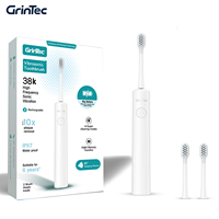 Haute qualité rechargeable 60 °   Brosse à dents électrique à poils doux oscillants, automatique, étanche IPX7