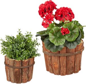 Bougeoir <span class=keywords><strong>en</strong></span> bois <span class=keywords><strong>Pot</strong></span> de fleur souche d'arbre bougeoir Vintage planteur <span class=keywords><strong>Pot</strong></span> de plante fleur baril décoration de jardin - Product Image 3