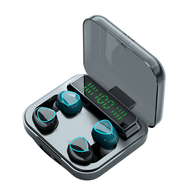 Factory Price M22 Couple Earbuds 4 in 1 BT V5.1 Intelligent Voice Assistant Portable Charging Box Headphones Wireless Earphone