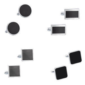 Boutons de manchette vintage en émail et fer pour hommes |   Boutons de manchette français de qualité export avec finition artisanale huilée - Product Image 1