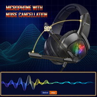Casque de jeu filaire Ancreu ONIKUMA K19, meilleur rapport qualité-prix, pas cher, PC, PS4, LED RGB pour joueur