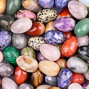 Huevos de Cristal, Huevos de Pájaro de Piedra, Huevos de Pascua Coloridos, Huevo de Piedra para el Día de Pascua, Esfera de Energía para el Bolsillo, Figura Decorativa - Product Image 3