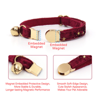 Metall-Druckknopfverschluss Katzenhalsband mit Glocke, Verstellbares Anti-Erstickungs-Sicherheitshalsband für Katzen, Individuell Bedruckte Muster Verfügbar