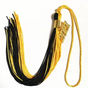 9 inch Double Color Vertical Sense Graduation Cap Tassels With Year Charm