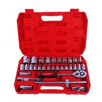 Clé à cliquet et rallonges, kit d'outils combinés pour réparation automobile avec boîte de rangement en plastique ANDUUK