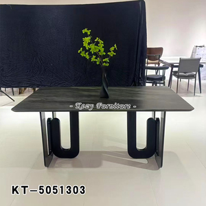 <span class=keywords><strong>Table</strong></span> à <span class=keywords><strong>manger</strong></span> en marbre à la mode avec pieds en acrylique Livraison rapide Chine Fournisseur - Product Image 3