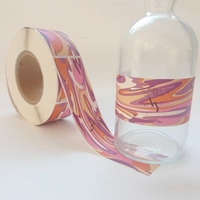 Étiquettes en rouleau imperméables de logo d'autocollant de vinyle auto-adhésif personnalisé pour l'emballage de bouteille en verre de boisson