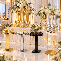 Vase à fleurs trompette haute brillance, centre de table de mariage, grand support à fleurs en fibre de verre pour la décoration d'événements de mariage