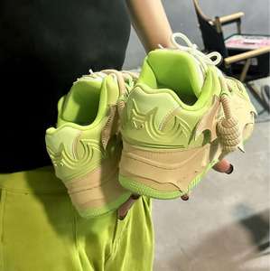 Zapatillas de Skateboard Unisex de Caña Baja, Personalizadas, Color Rosa y Blanco, con Suela Gruesa, Transpirables, de Malla, Modernas, para Invierno y Primavera, de Diseño Alto - Product Image 4