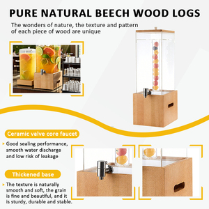 Soporte de madera para alimentos y bebidas | Dispensador de frío, venta al por mayor para <span class=keywords><strong>restaurante</strong></span> de servicio buffet - Product Image 4