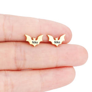 किएहान का नया हलोलीन व्यक्तिगत उत्कीर्ण कस्टम नाम बैट बालियां - Product Image 1