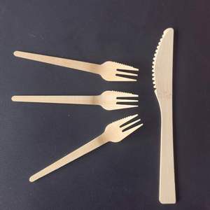 Couteau à gâteau jetable en bambou, fourchettes à fruits/frites dentelées, modèle F, longueur personnalisable pour cadeaux promotionnels, marque Mairun USA - Product Image 4