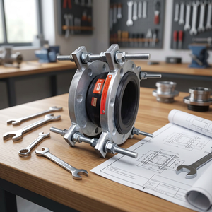 ข้อต่อยางแบบยืดหยุ่น Easyflex Floating Flange ขนาด 12 x 8 นิ้ว NEO PN16 สำหรับเชื่อมต่อท่ออุตสาหกรรมในระบบต่างๆ - Product Image 2