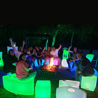 Meja LED untuk bar, bar pernikahan, bar bercahaya, kursi bercahaya, furnitur klub malam, meja koktail LED untuk pesta