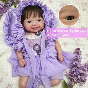 Muñeca de Moda de Silicona de Cuerpo Completo de 13 Pulgadas, Muñeca <span class=keywords><strong>Reborn</strong></span> Realista con Cabello Injertado a Mano, Posable, Recién Nacida - Product Image 3