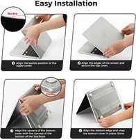 Coque rigide pour ordinateur portable en plastique PC transparente pour Macbook Neo Air Pro 13 13.6 14 14.2 15 15.3 16 16.2 pouces M1 M2 M3 M4 M5