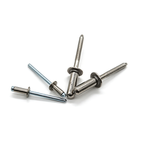 Rivets aveugles à tête dôme en acier inoxydable, ouverts et fermés, composants de fixation industriels, tailles et placages personnalisés disponibles