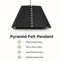Lampe suspendue acoustique en tissu de forme carrée moderne et contemporaine, LED blanc chaud, AC 85-265V, abat-jour gris, taille moyenne, garantie 5 ans