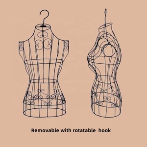 Torso de alambre de metal para mujer, maniquí de exhibición de forma de vestido, busto de alambre de metal de estilo europeo para exhibición de ventana de tienda de ropa - Product Image 6