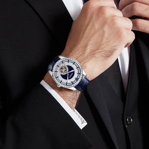 Reloj de Pulsera de Cuero para Hombre de Lujo Personalizado OEM, Reloj Automático de Esqueleto para Hombre, 40 mm, Cristal de Zafiro - Product Image 4