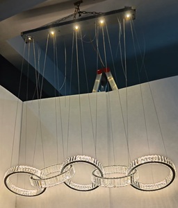 Modern <strong>Luxury</strong> Crystal Ring Chandelier LED Lamps <strong>Light</strong> <strong>Fixture</strong> for Dining Room Bedroom Living Hotel Decoration - Product Image 3