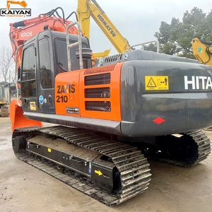 Excavadora de cadenas Hitachi ZX210 usada, de 20 toneladas, excavadora hidráulica sobre orugas para movimiento de tierras en construcción. - Product Image 1