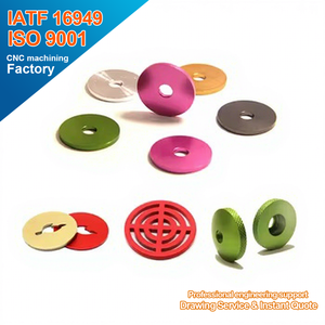 Rondelles en aluminium minces personnalisées OEM, rondes, colorées, anodisées, rondelles plates - Product Image 1