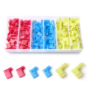 Nylon Flag Spade Female Insulated Terminals Gauge Quick Disconnects Electrical Crimp Terminals Connector Assortment Kit