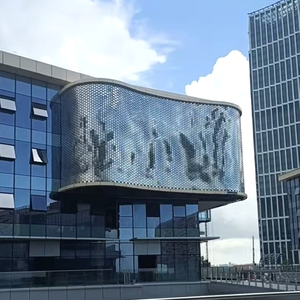 Panneaux de façade cinétiques en acier inoxydable et cuivre |   Mur anti-corrosion durable et personnalisé activé par le vent pour l'architecture moderne - Product Image 4