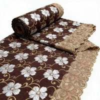 Tissu de dentelle suisse brodée de luxe, dentelle africaine en coton pour robes de mariée