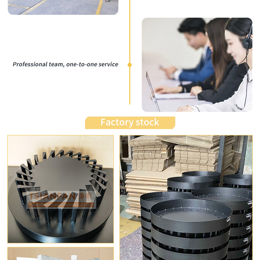 Factory Rotary Metal Black Countertop Tile Granite Sample Stone Desk Stand Shelves Ceramic Plates Quartz Display Rack