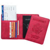 Portefeuilles de passeport en cuir PU personnalisé, porte-passeport et porte-cartes améliorés, Combo pour femmes et hommes