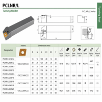 Portaherramientas de torneado externo PCLNR/L con bloqueo de palanca, cuerpo de acero aleado 42CrMo, inserto de carburo CN para torno CNC, herramienta de corte de metal