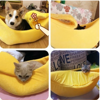 Großhandel Bananen form Abnehmbares Hunde bett Eierform Katzen höhle EVA Indoor Cat House