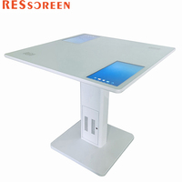 Prix d'usine Bar de luxe moderne rond en bois LCD écran tactile Table basse intelligente interactive